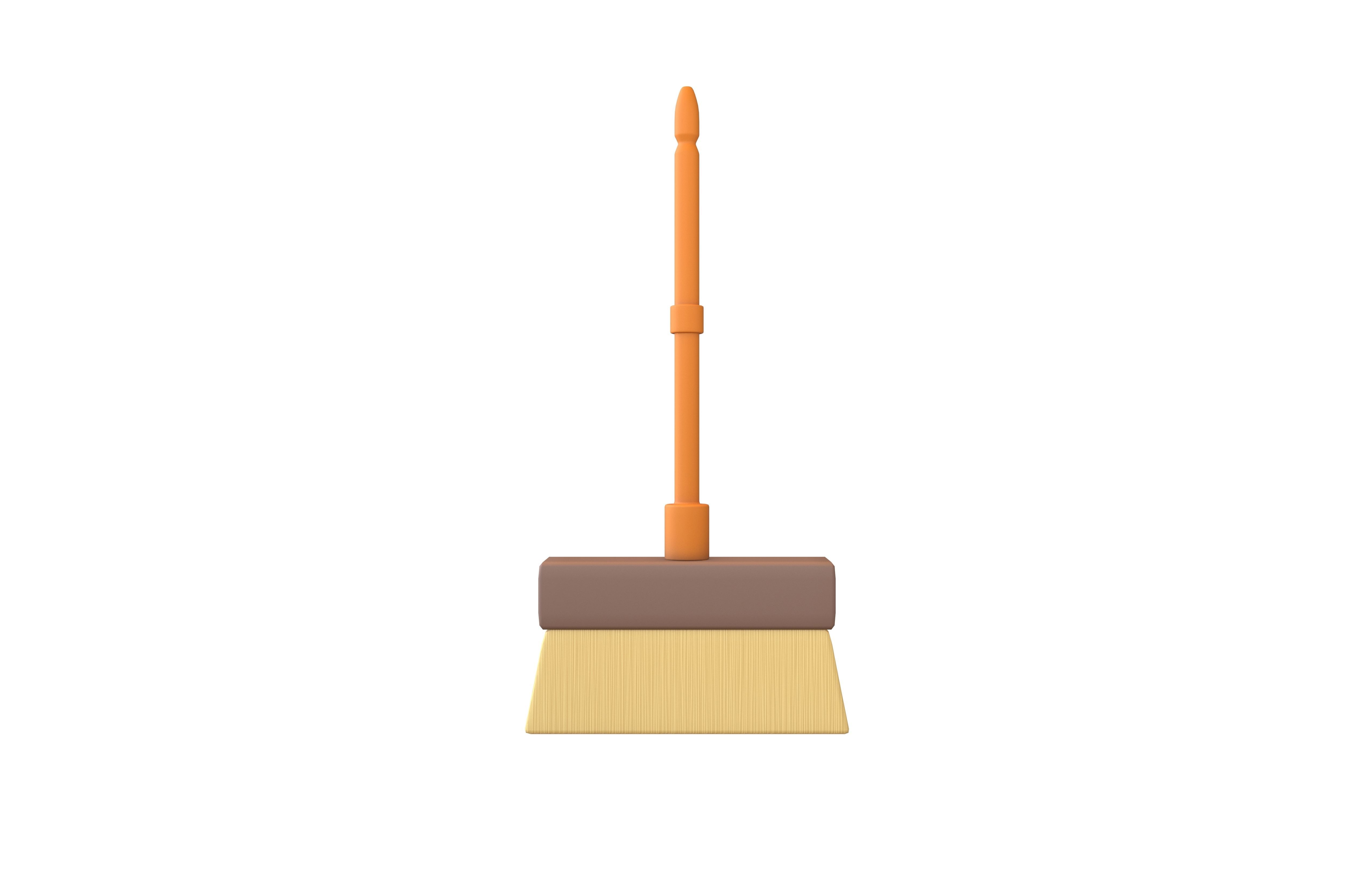 Cartoon Cleaning Broom v1 001 Low-poly 3D model_1