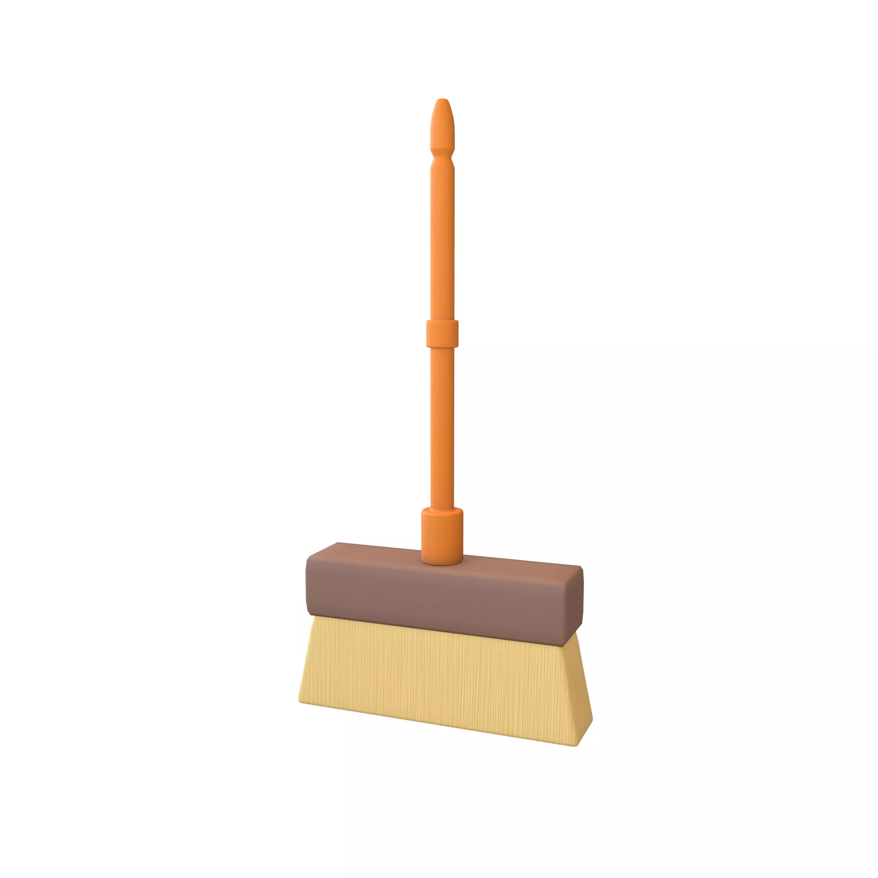 Cartoon Cleaning Broom v1 001 Low-poly 3D model_0