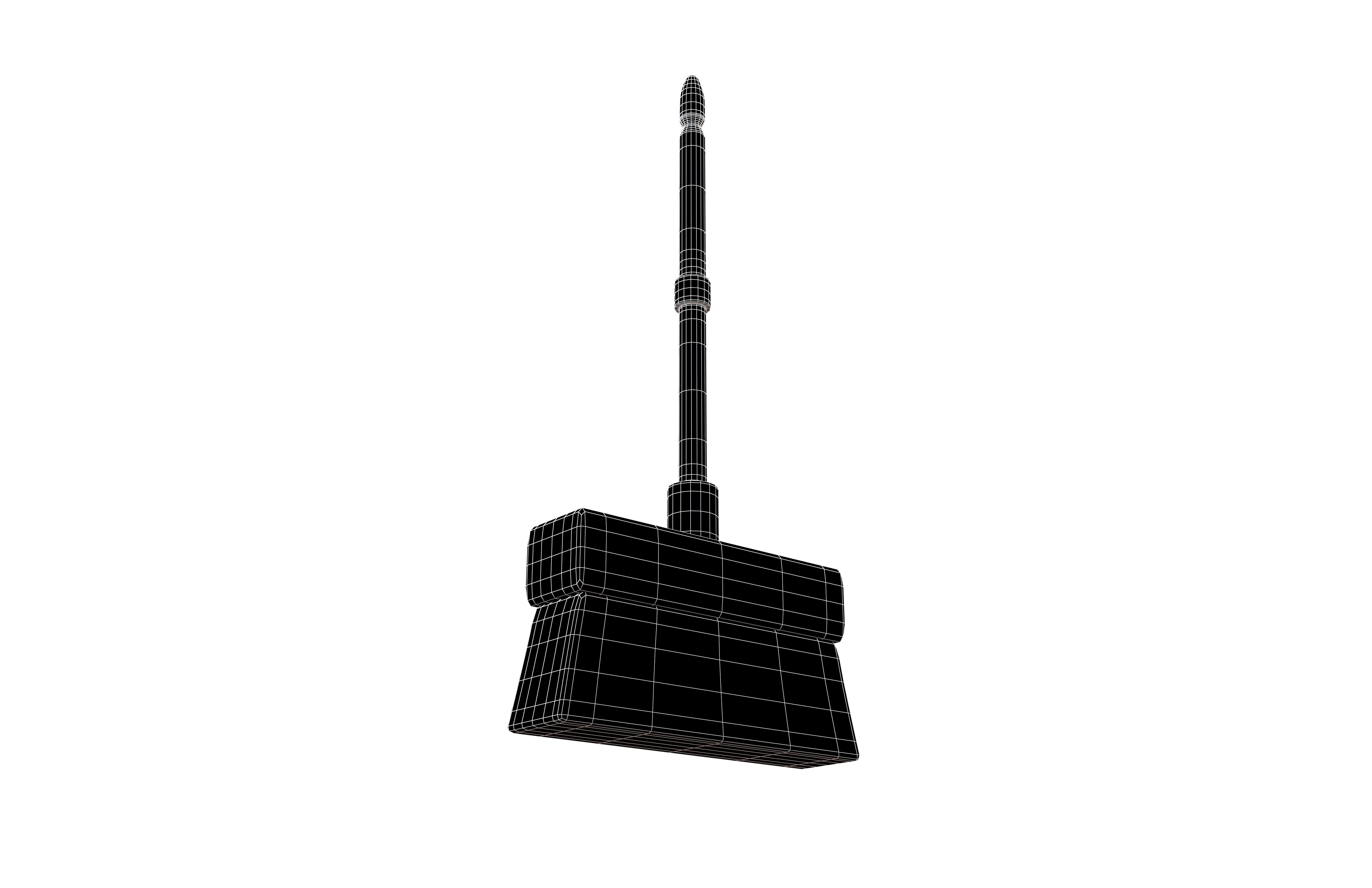Cartoon Cleaning Broom v1 001 Low-poly 3D model_7