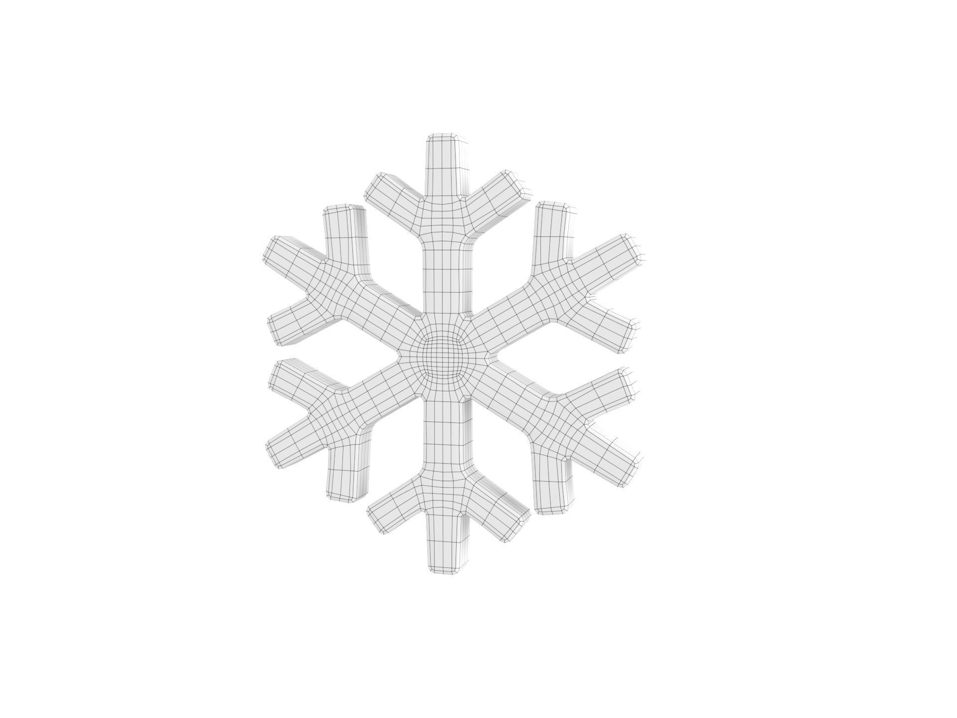 Snowflake 3D model_32