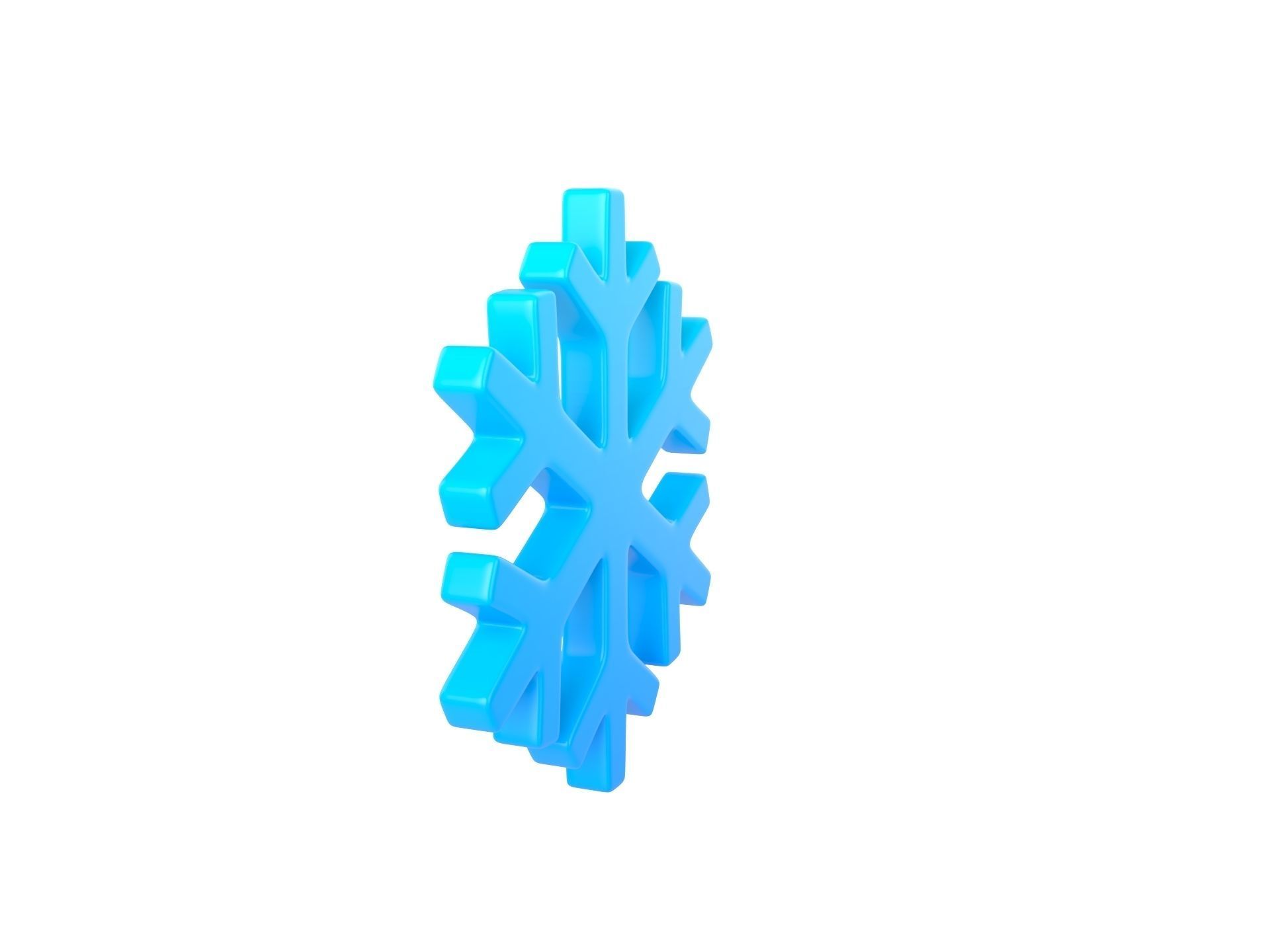 Snowflake 3D model_7