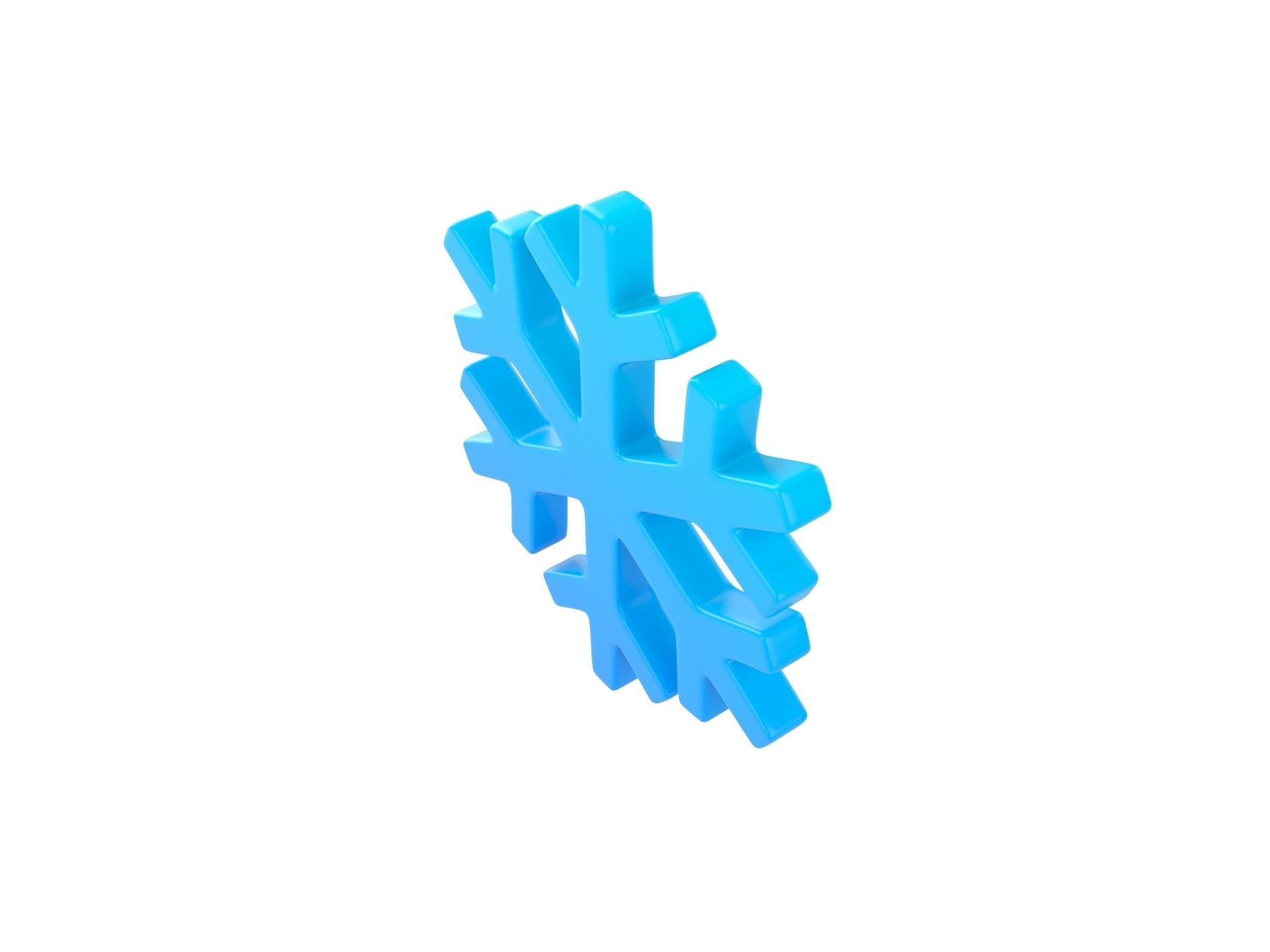 Snowflake 3D model_5