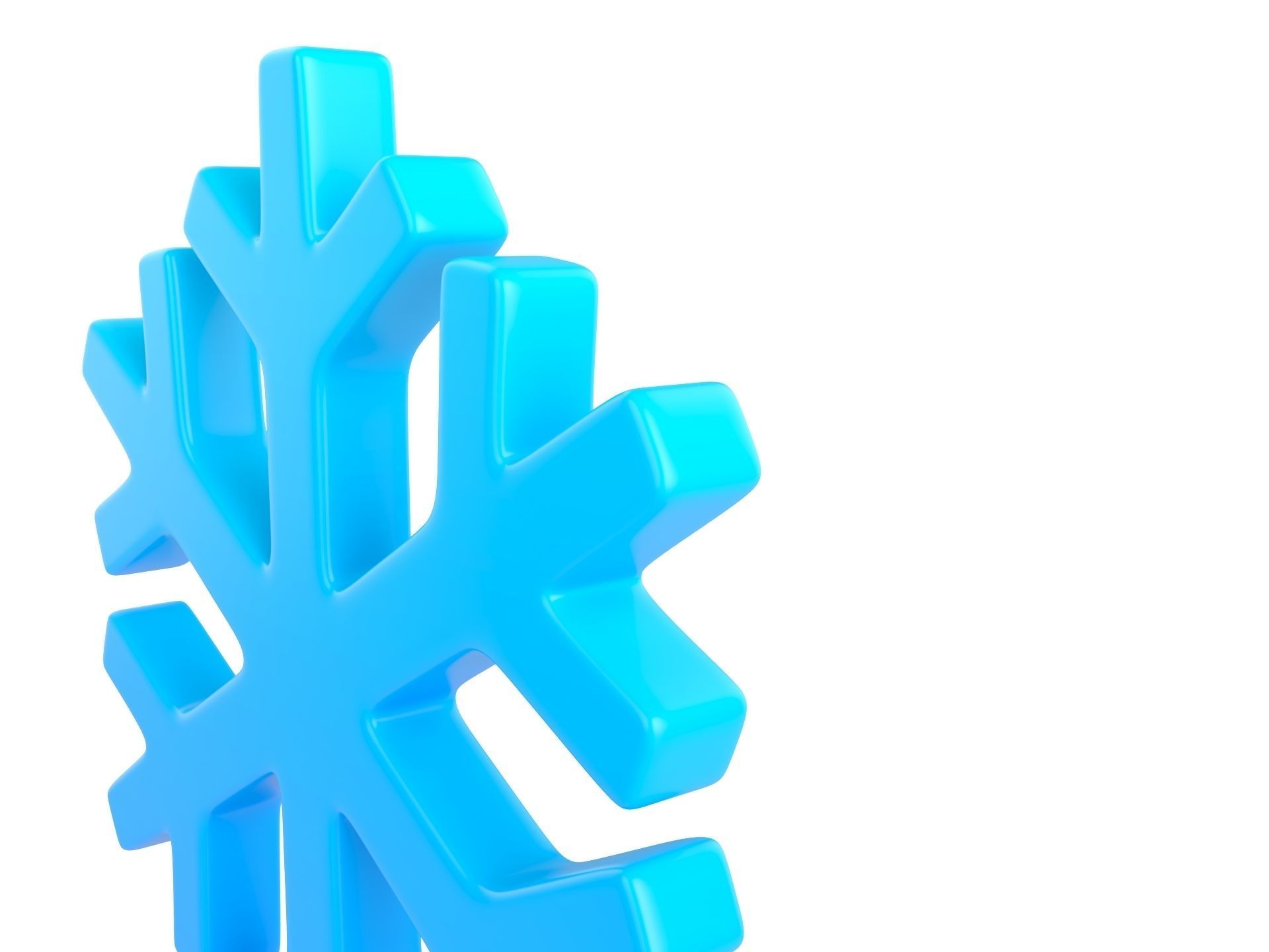 Snowflake 3D model_8