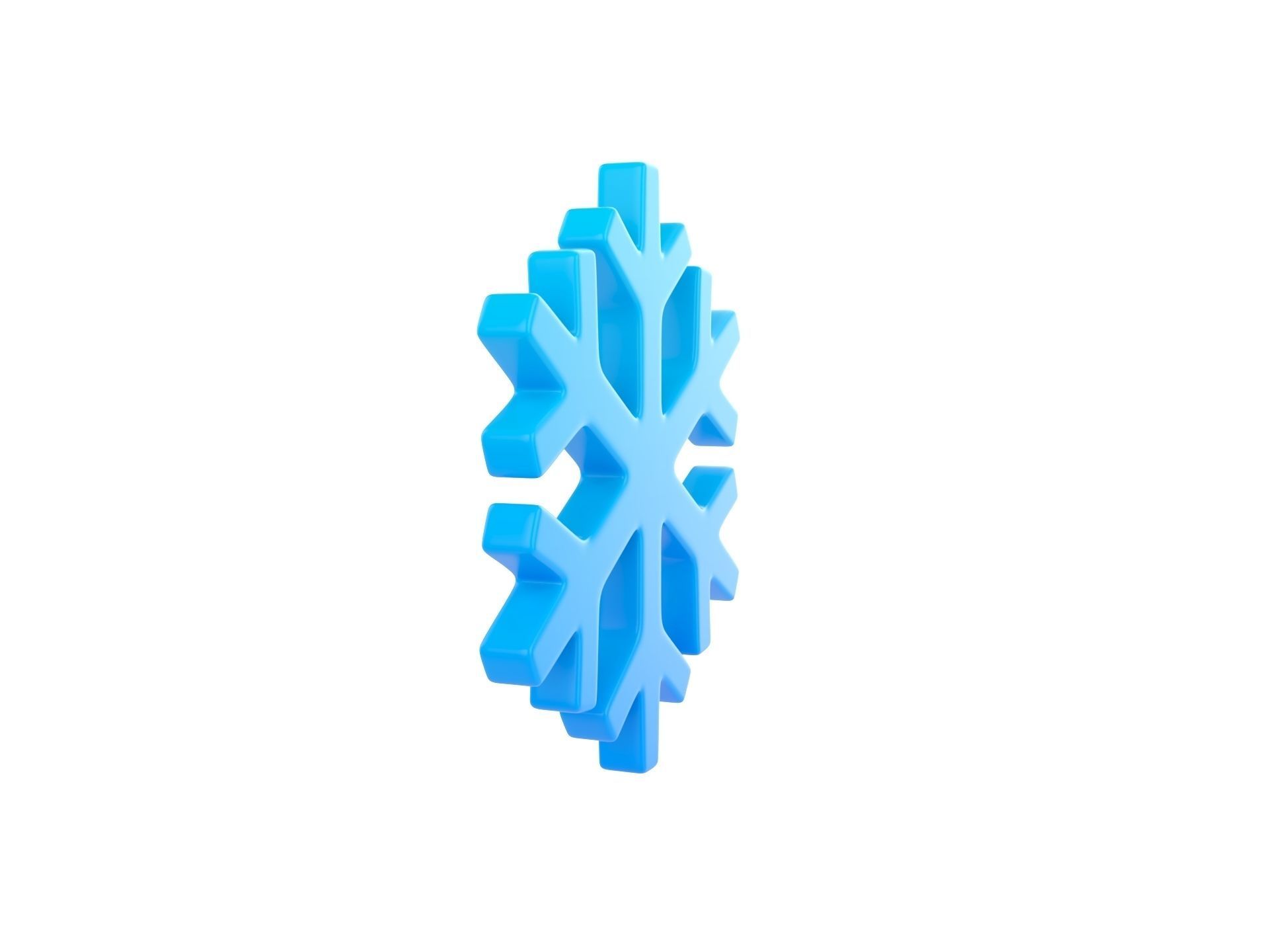 Snowflake 3D model_3