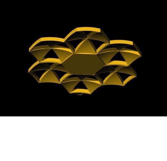 hexagon pendant 3D print model_1