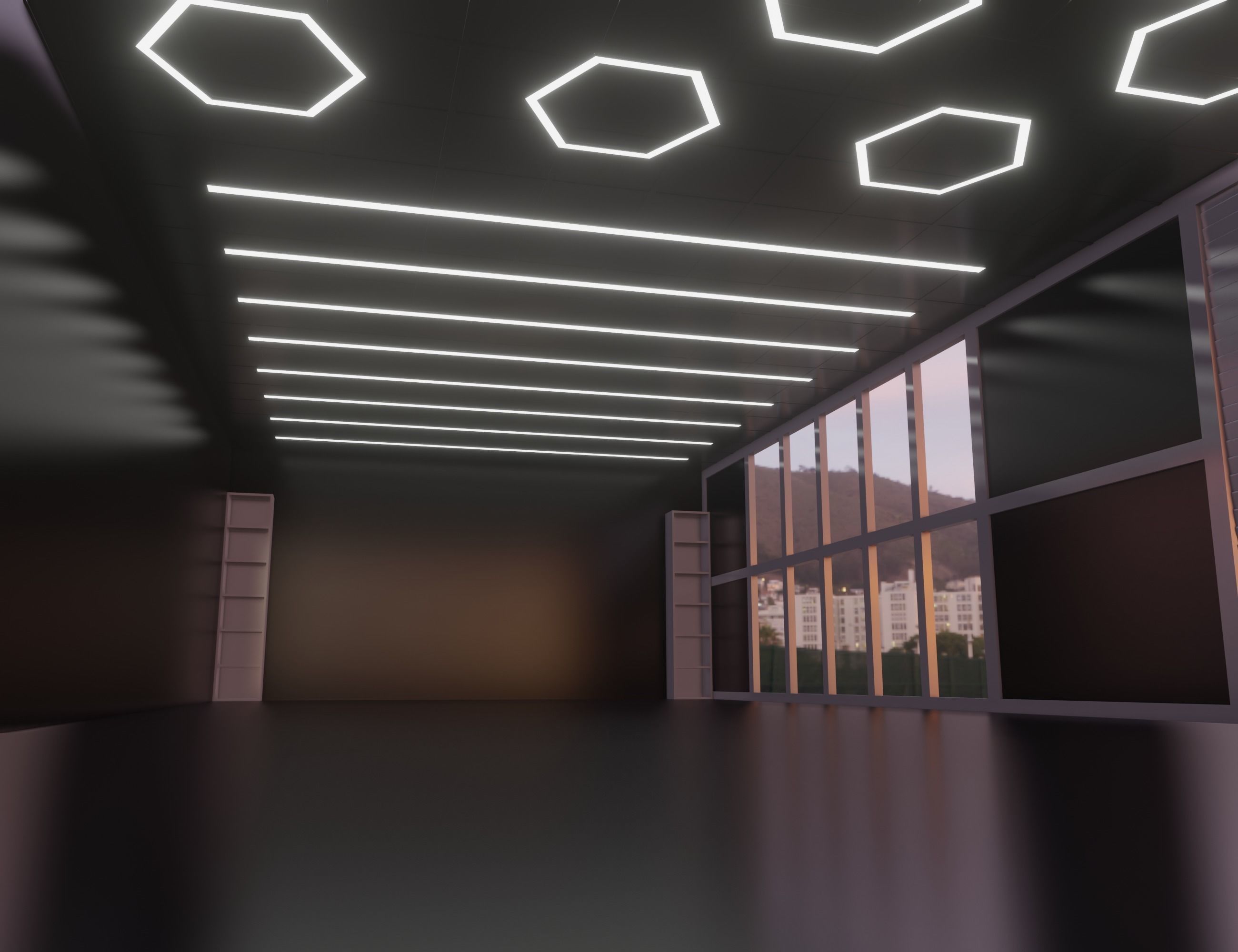 Car studio interio 3D model_1