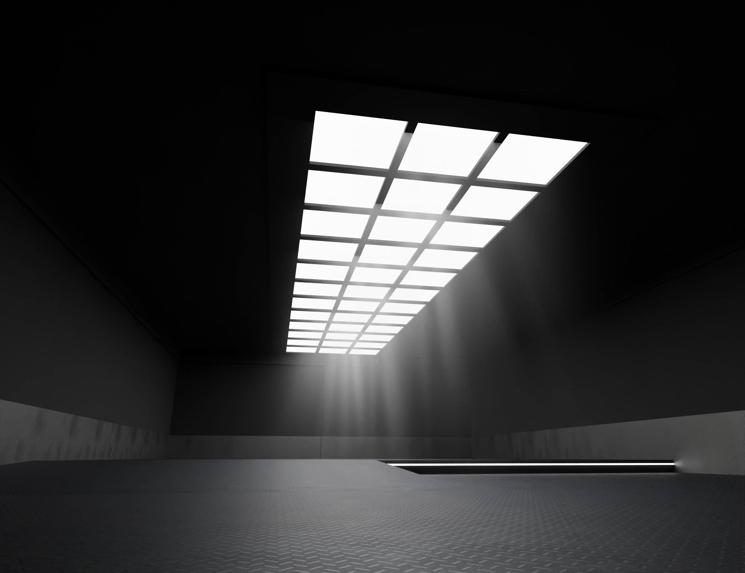 Car studio interior Low-poly 3D model_9