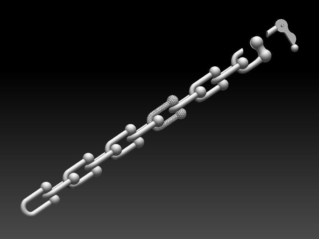 Tiffany chain link bracelet and Tiffany clasp 3D print model_19