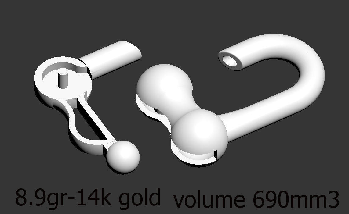 Tiffany chain link bracelet and Tiffany clasp 3D print model_10