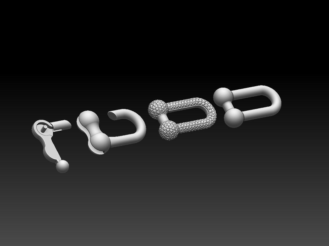 Tiffany chain link bracelet and Tiffany clasp 3D print model_5