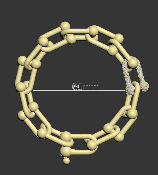 Tiffany chain link bracelet and Tiffany clasp 3D print model_11
