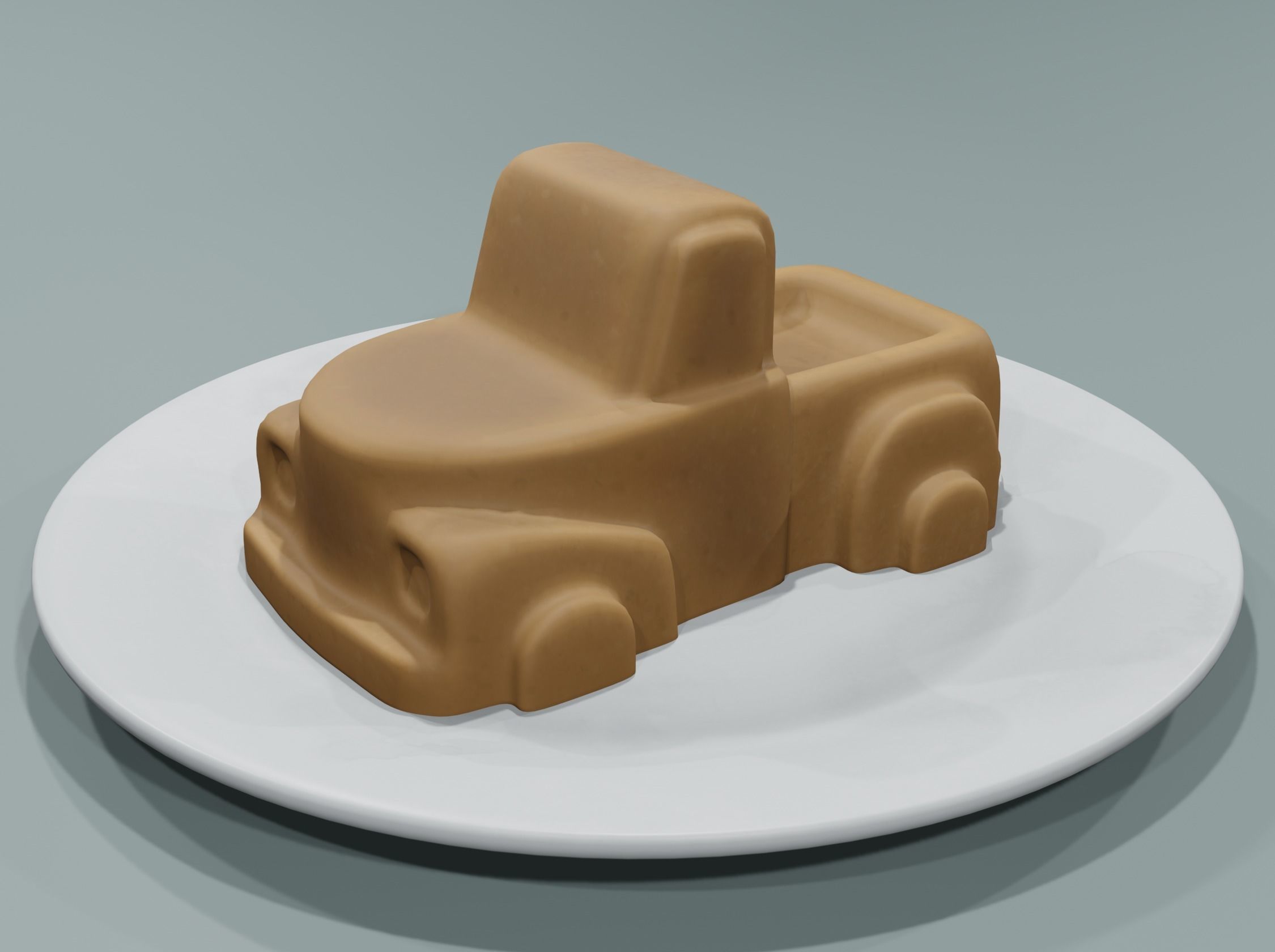 Chocolate dessert Low-poly 3D model_13