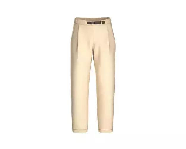 Men Relaxed Fit Trousers with pleats technical belt detailing