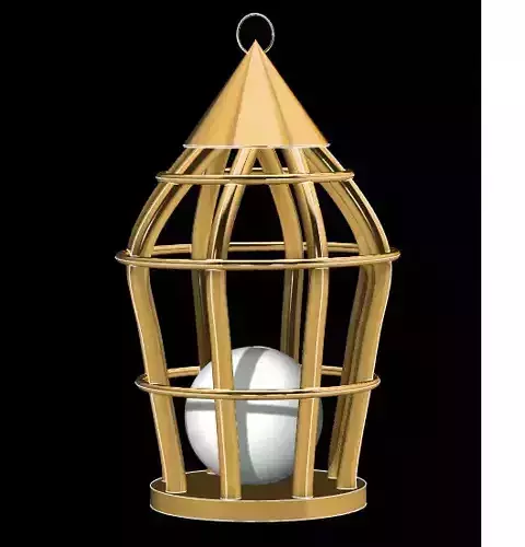 cage shaped pendant 3D print model