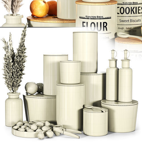 Kitchen Accessories 3D model 4
