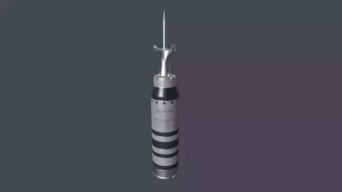Tank modern shell 120mm APFSDS Low-poly 3D model