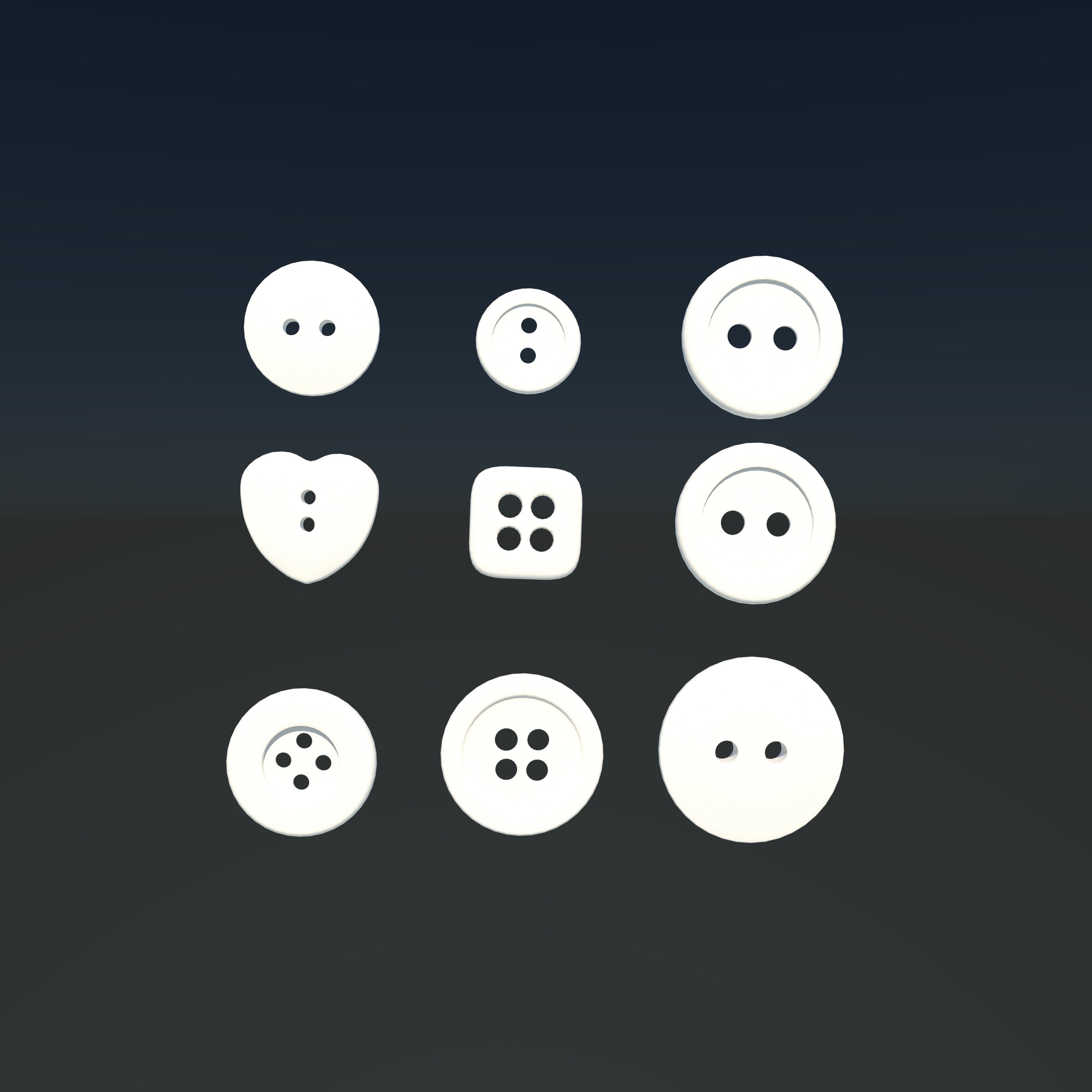 Slimline Buttons 3D model_1