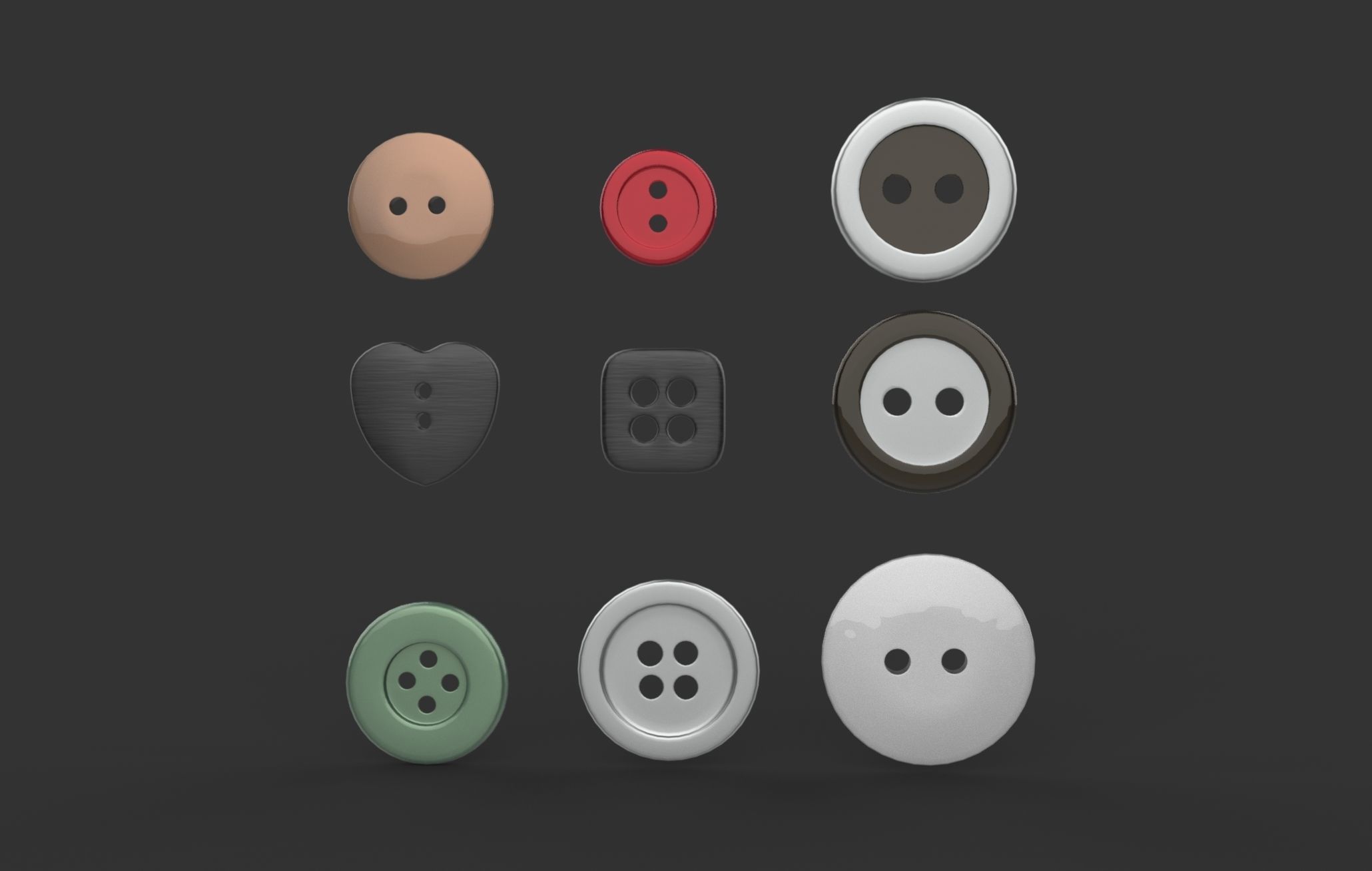 Slimline Buttons 3D model_3