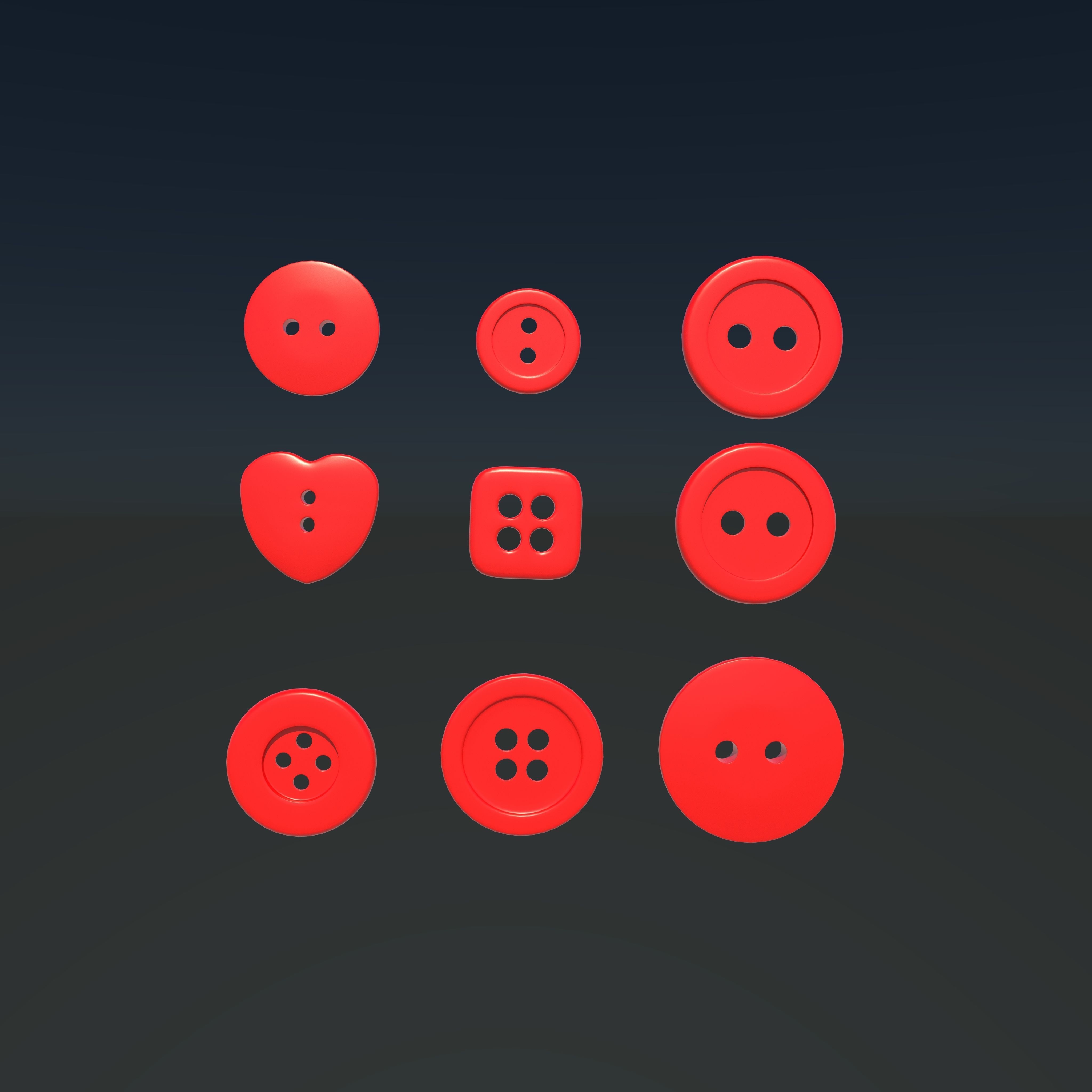 Slimline Buttons 3D model_2