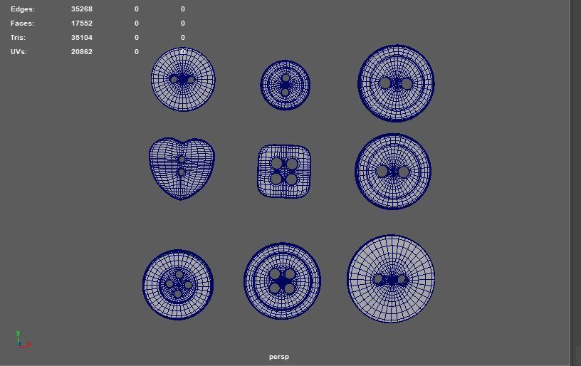 Slimline Buttons 3D model_4