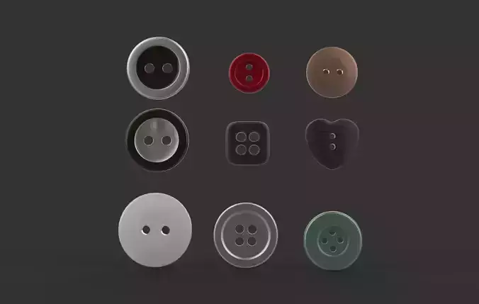 Slimline Buttons 3D model