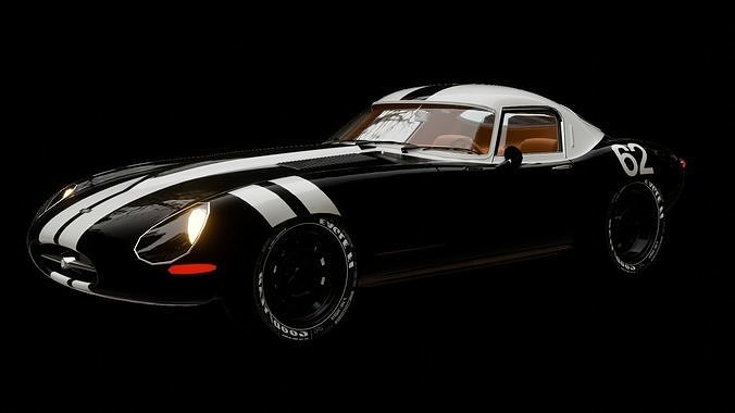 Jaguar Eagle car Low-poly 3D model