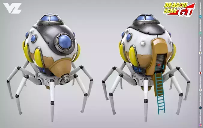 Octopus Spaceship - Dragonball GT