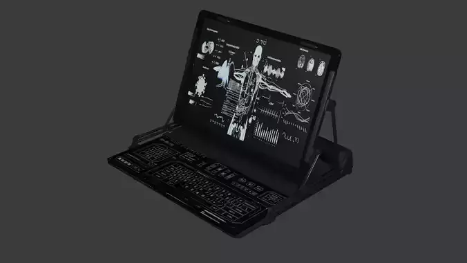 Laptop Low-poly 3D model