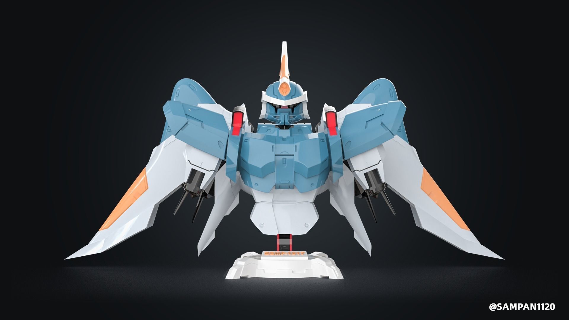 GUNDAM BUST ZGMF-1017 Moblie GINN 3D print model 3D print model_3