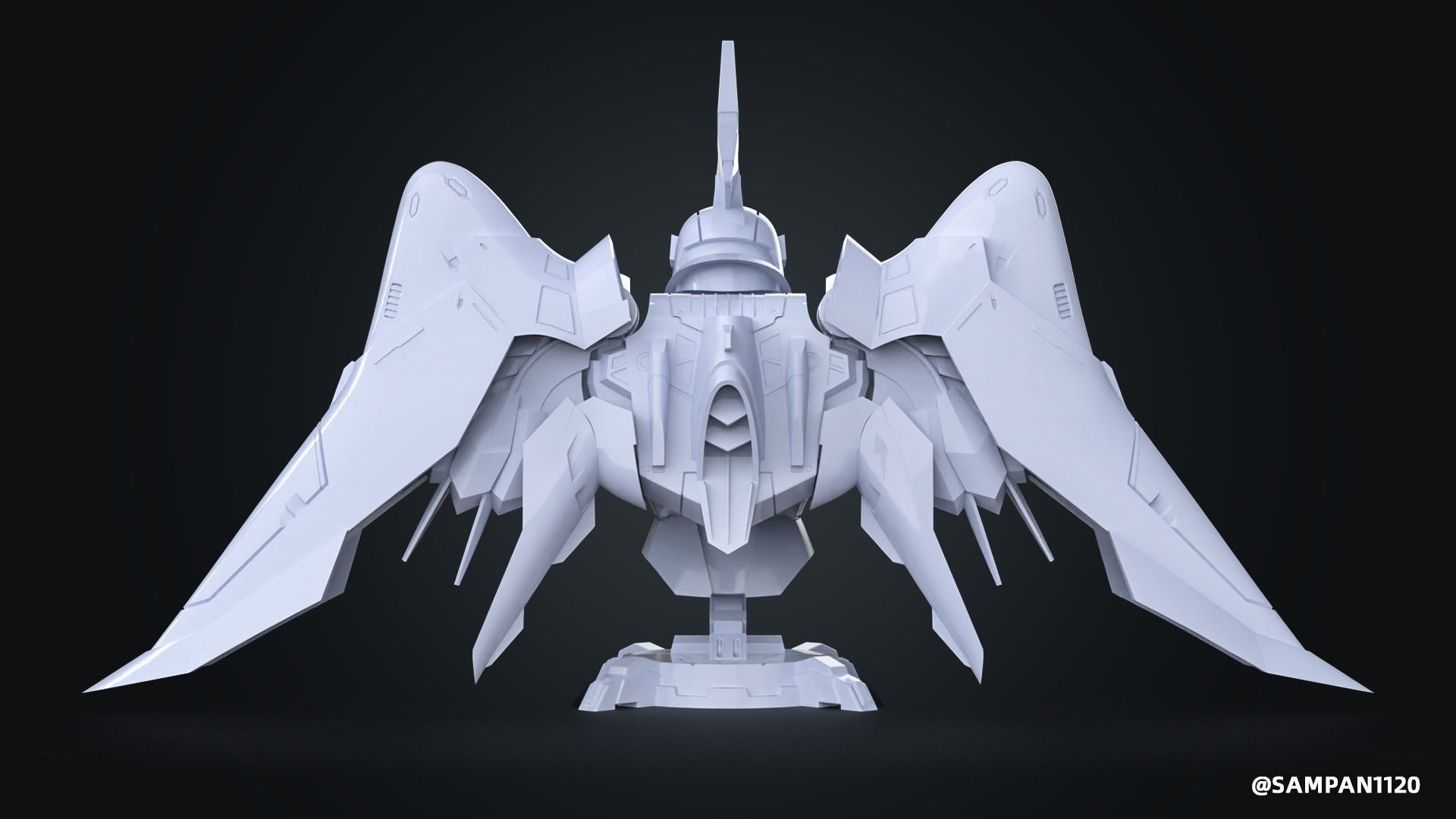 GUNDAM BUST ZGMF-1017 Moblie GINN 3D print model 3D print model_4