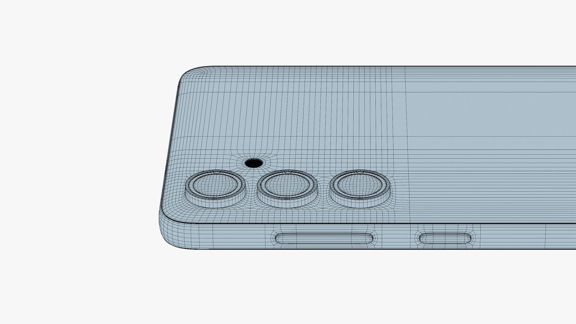 Samsung Galaxy C55 Black Low-poly 3D model_15