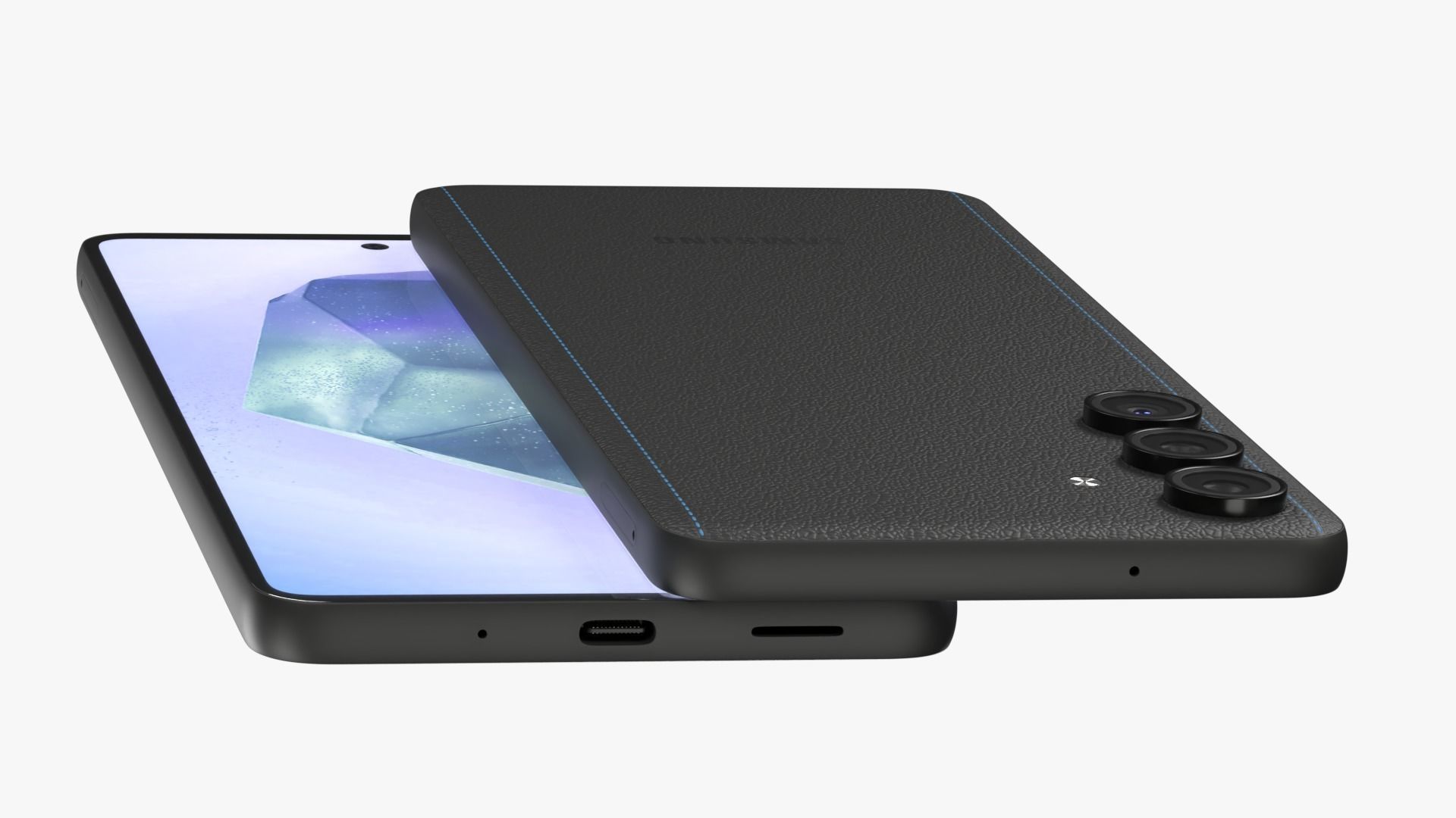 Samsung Galaxy C55 Black Low-poly 3D model_6