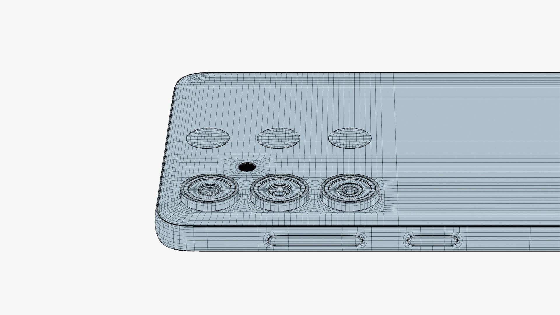 Samsung Galaxy C55 Black Low-poly 3D model_16