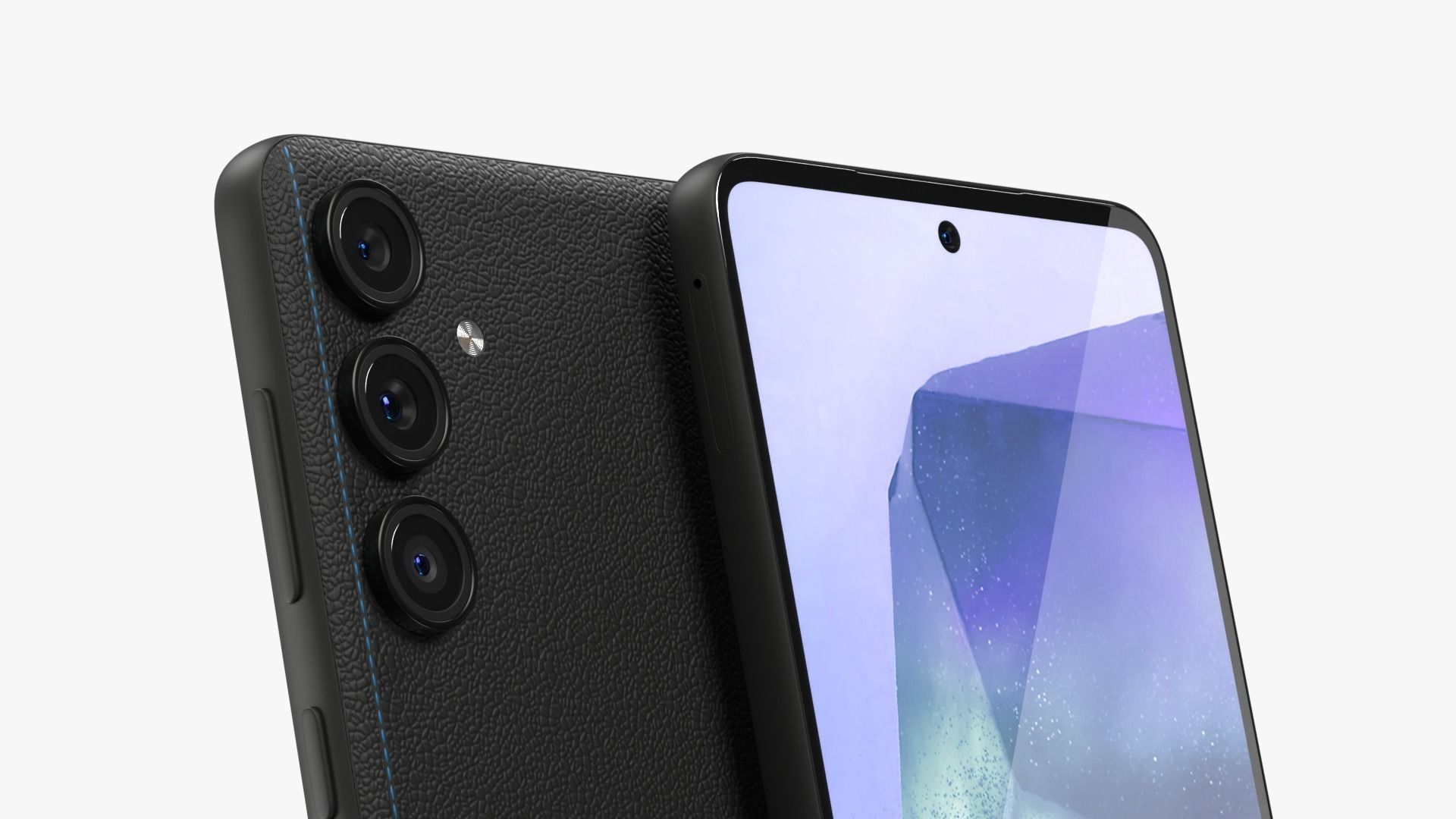 Samsung Galaxy C55 Black Low-poly 3D model_3