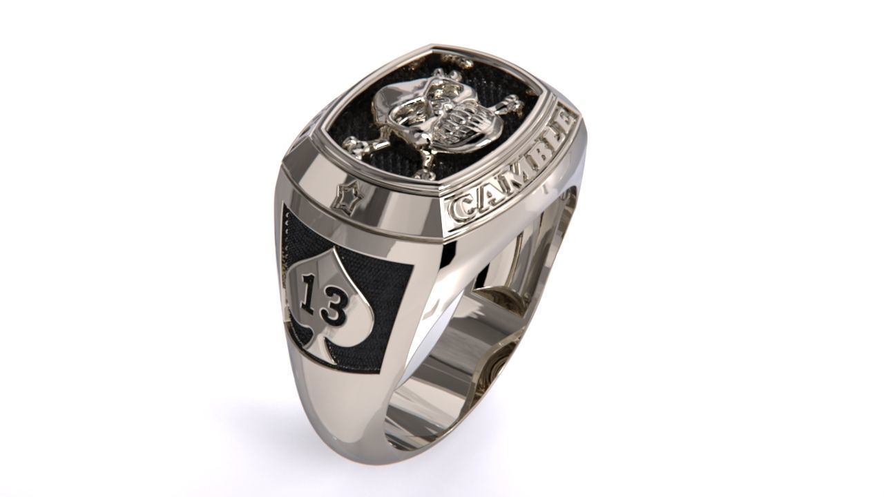 Ring with skull CAMBLE 3D print model_13