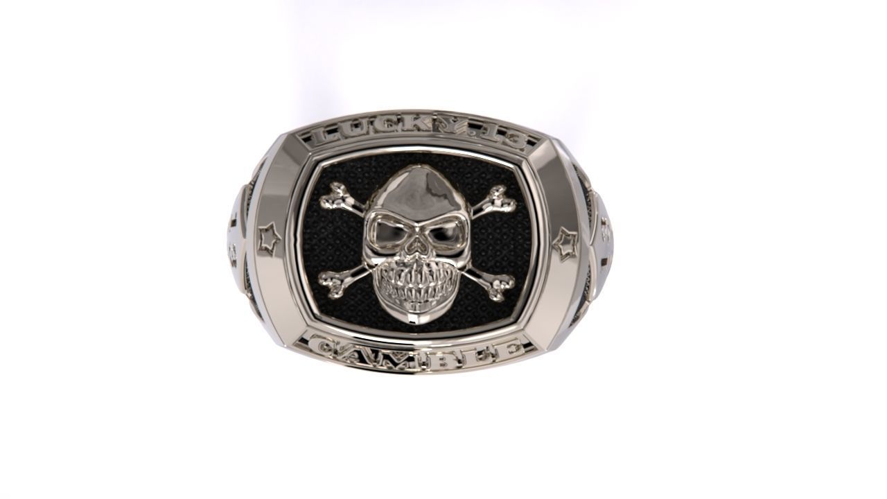 Ring with skull CAMBLE 3D print model_10