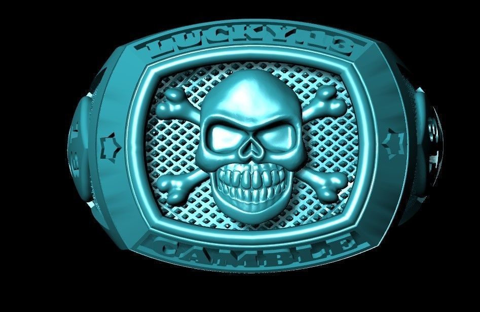 Ring with skull CAMBLE 3D print model_7