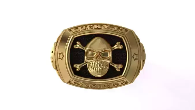 Ring with skull CAMBLE 3D print model