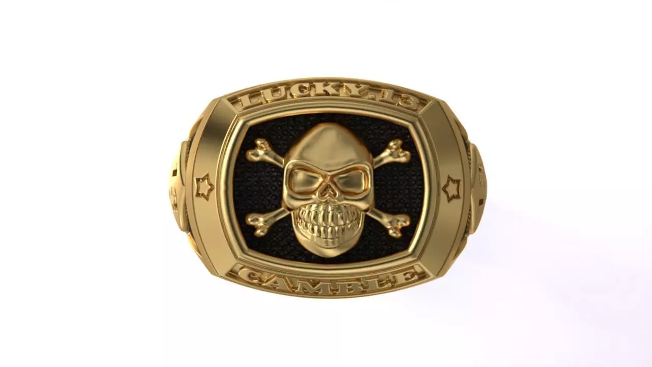 Ring with skull CAMBLE 3D print model_0