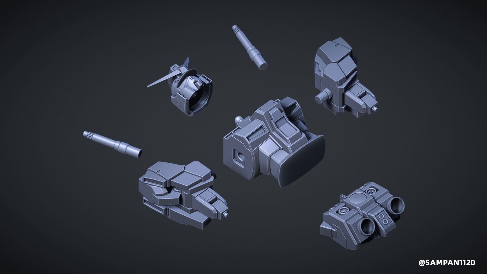 GUNDAM BUST RX-78-4 3D print model 3D print model_6