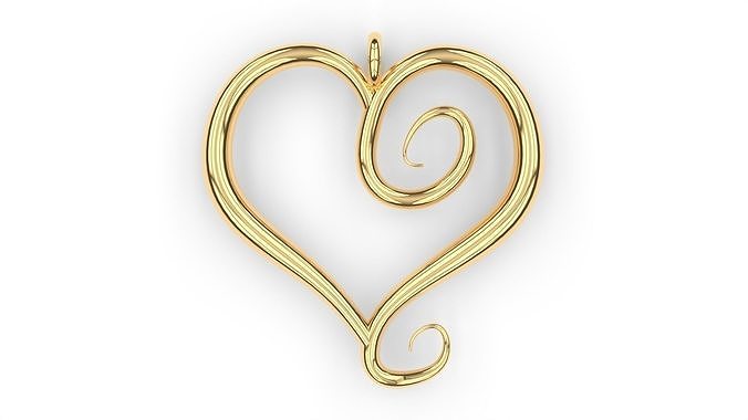 Heart Pendant 3D print model