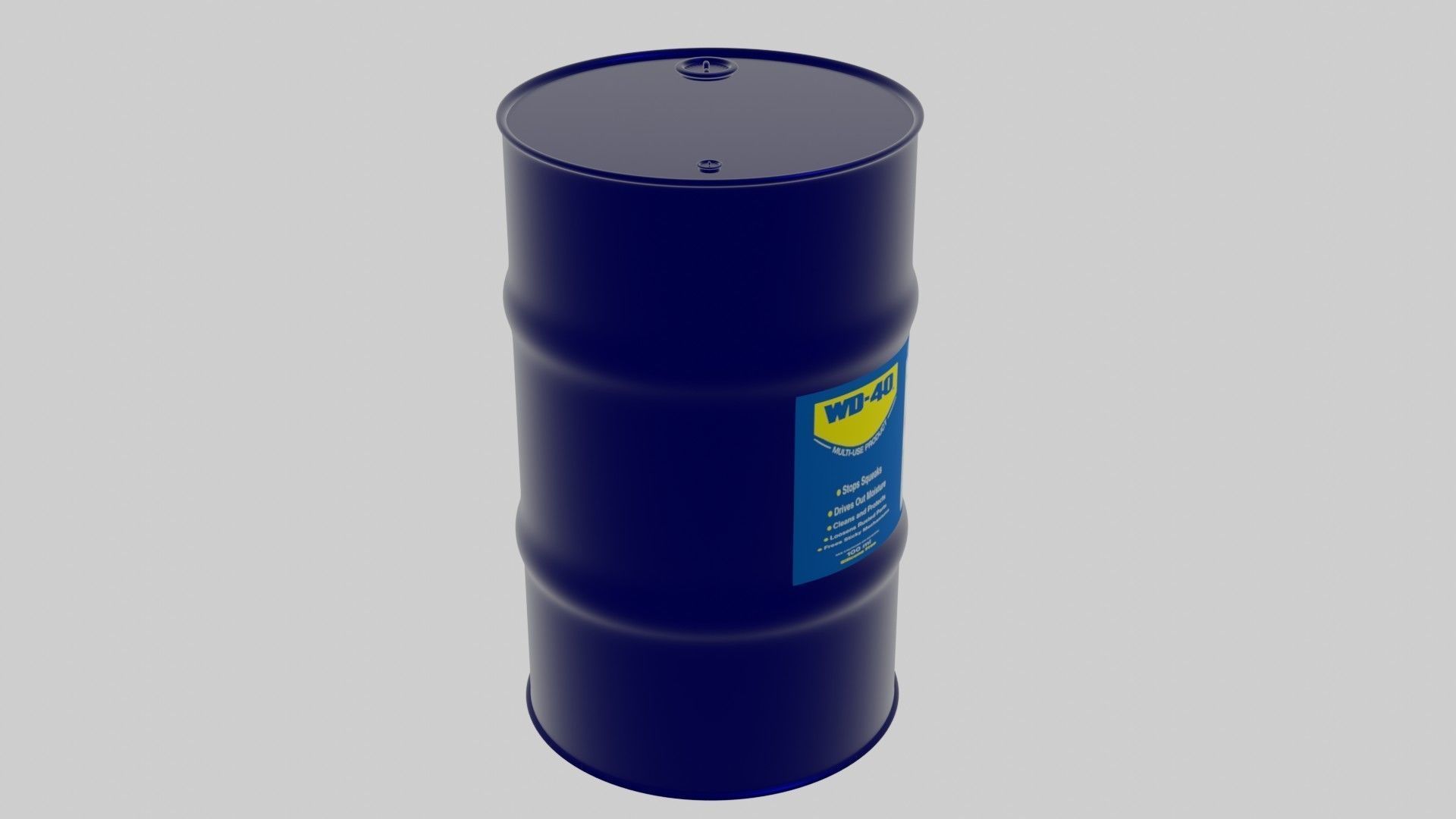 Oil Drum Low-poly 3D model_4