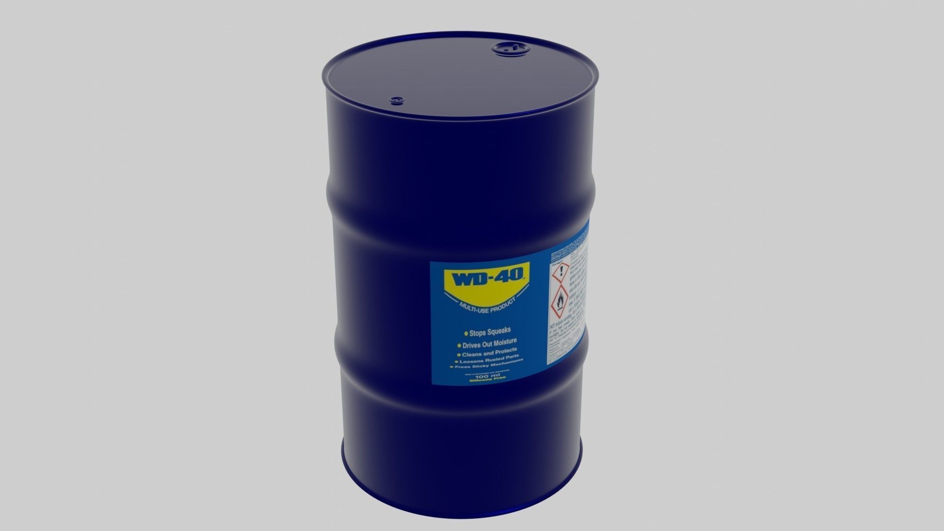 Oil Drum Low-poly 3D model_1