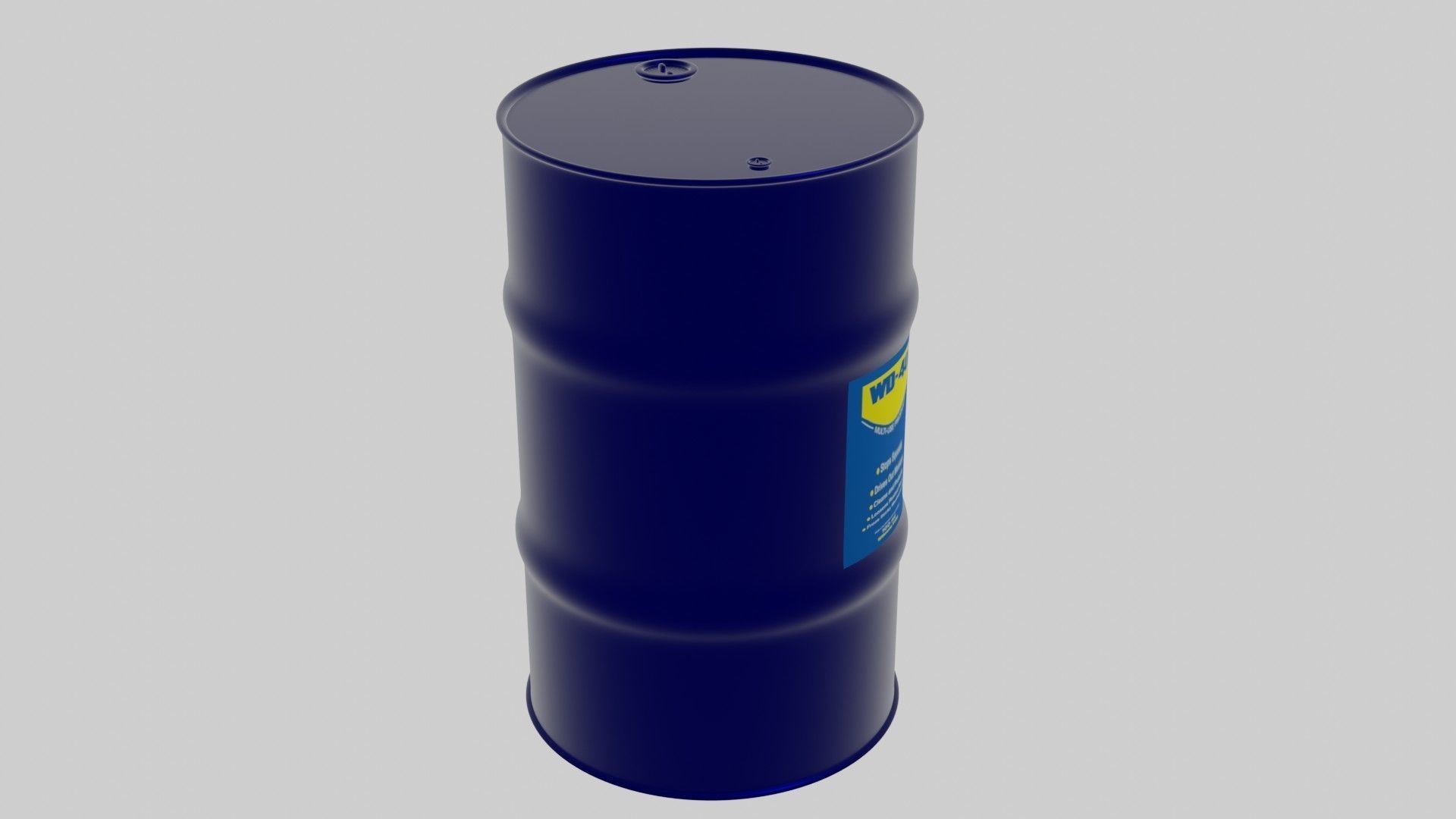 Oil Drum Low-poly 3D model_5
