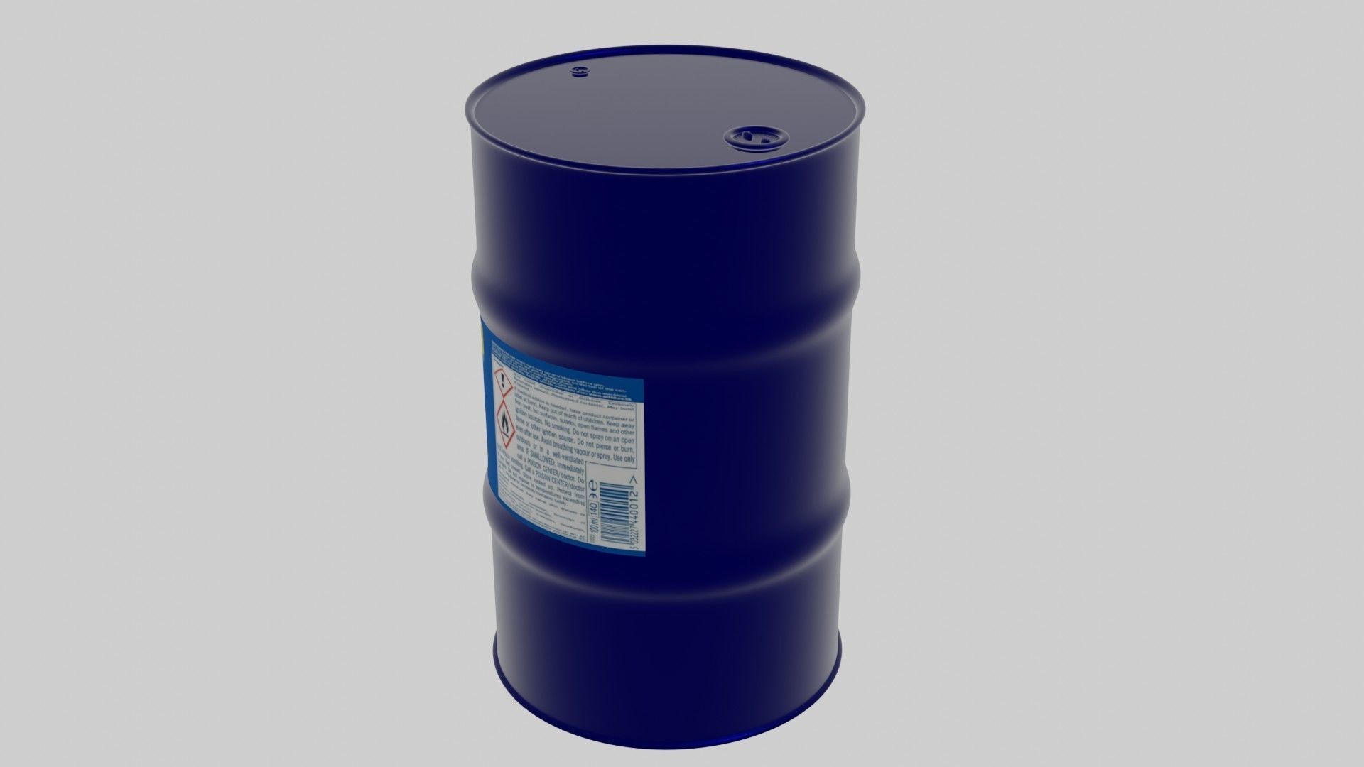 Oil Drum Low-poly 3D model_14