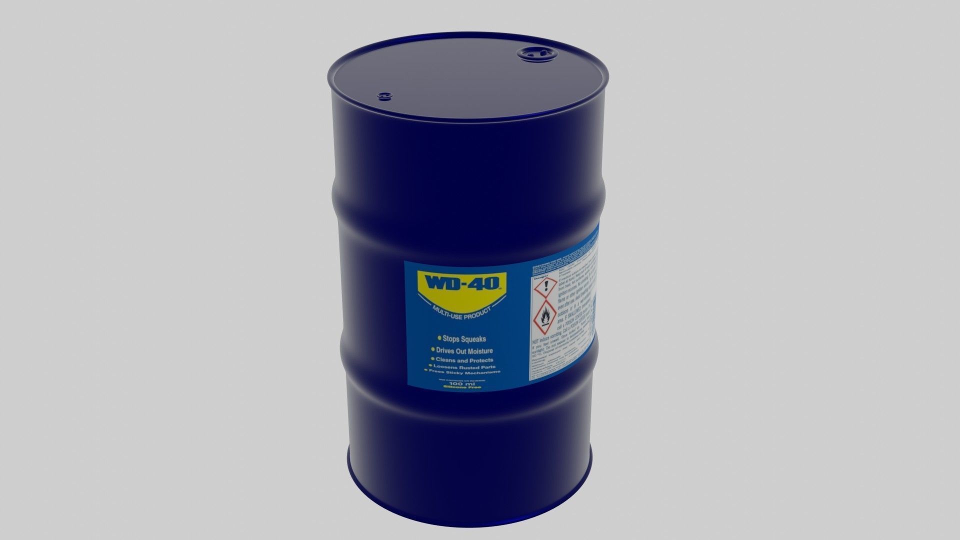 Oil Drum Low-poly 3D model_20