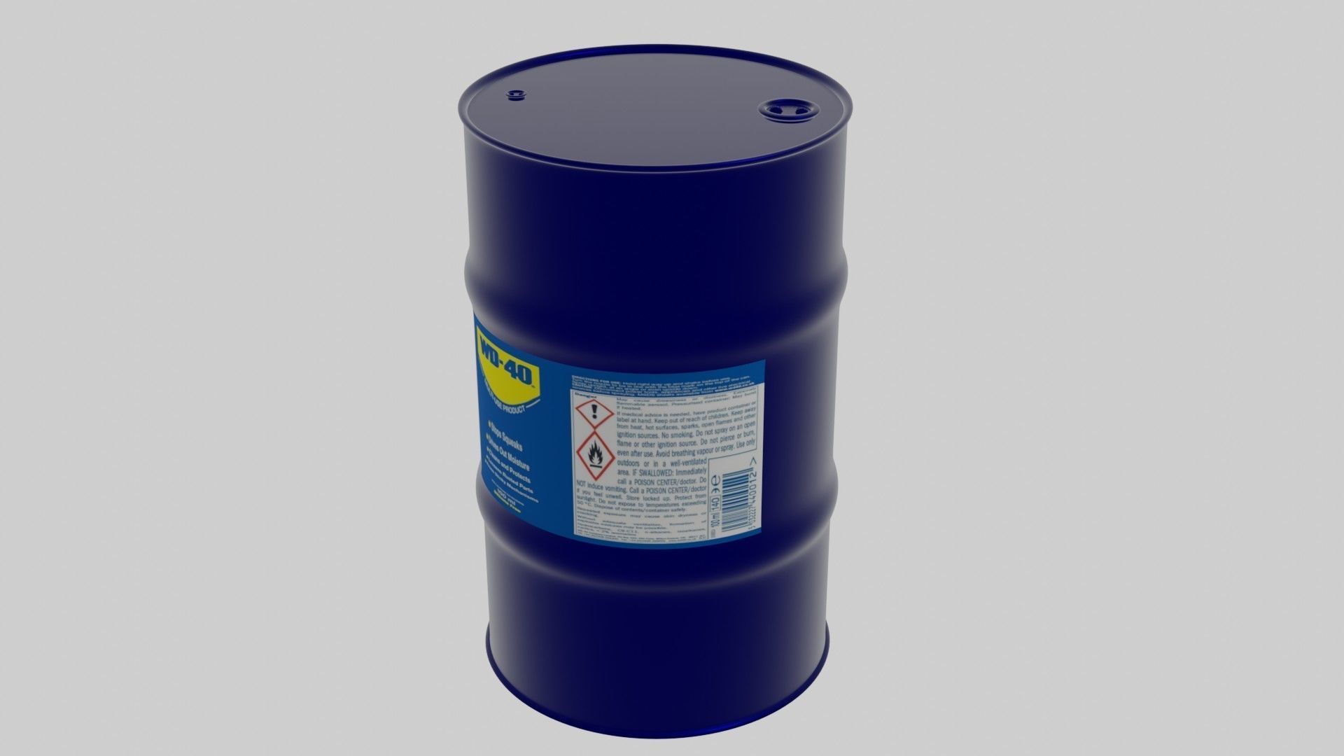 Oil Drum Low-poly 3D model_16