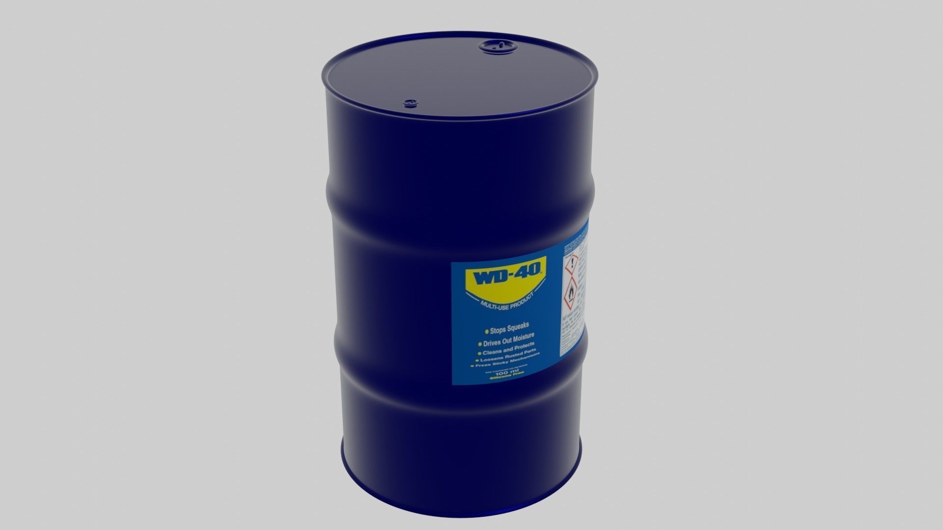 Oil Drum Low-poly 3D model_2