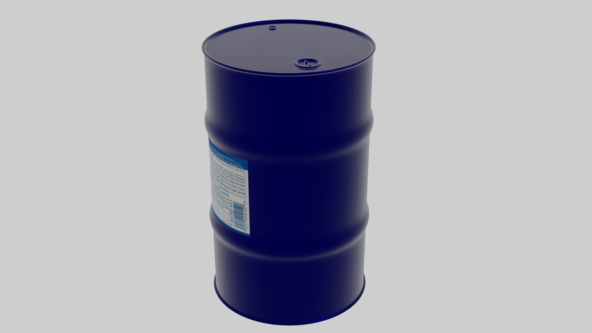 Oil Drum Low-poly 3D model_13