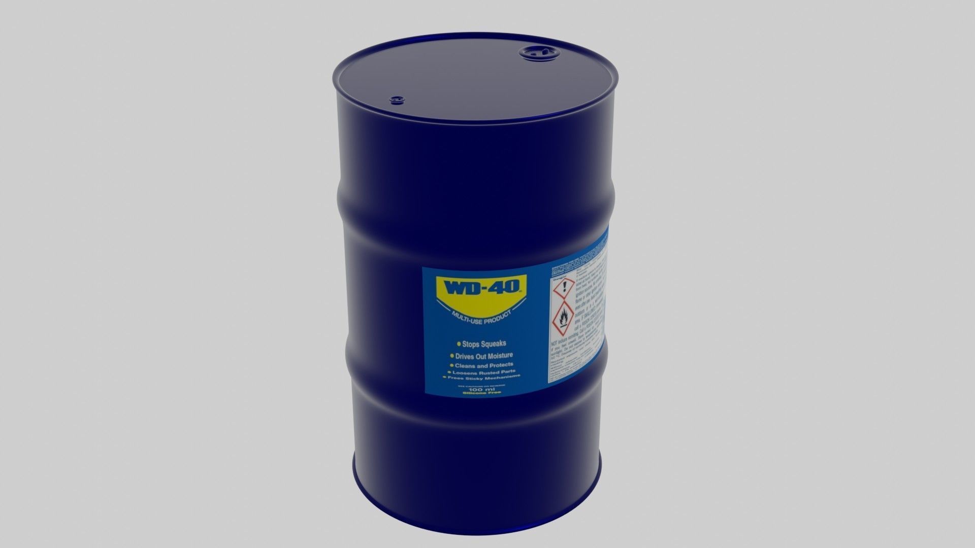 Oil Drum Low-poly 3D model_21